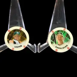 Josh Donaldson Jon Lester 2015 Topps Baseball Chipz Gold Foil and Base Poker Chips Las Vegas Oakland Athletics