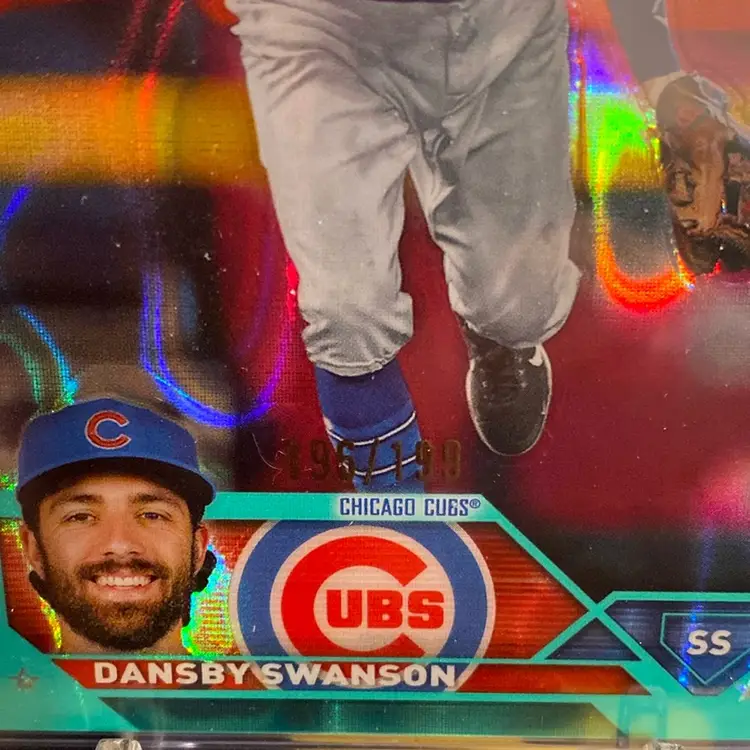 2023 Topps Chrome Aqua Lava Dansby Swanson Chicago Cubs