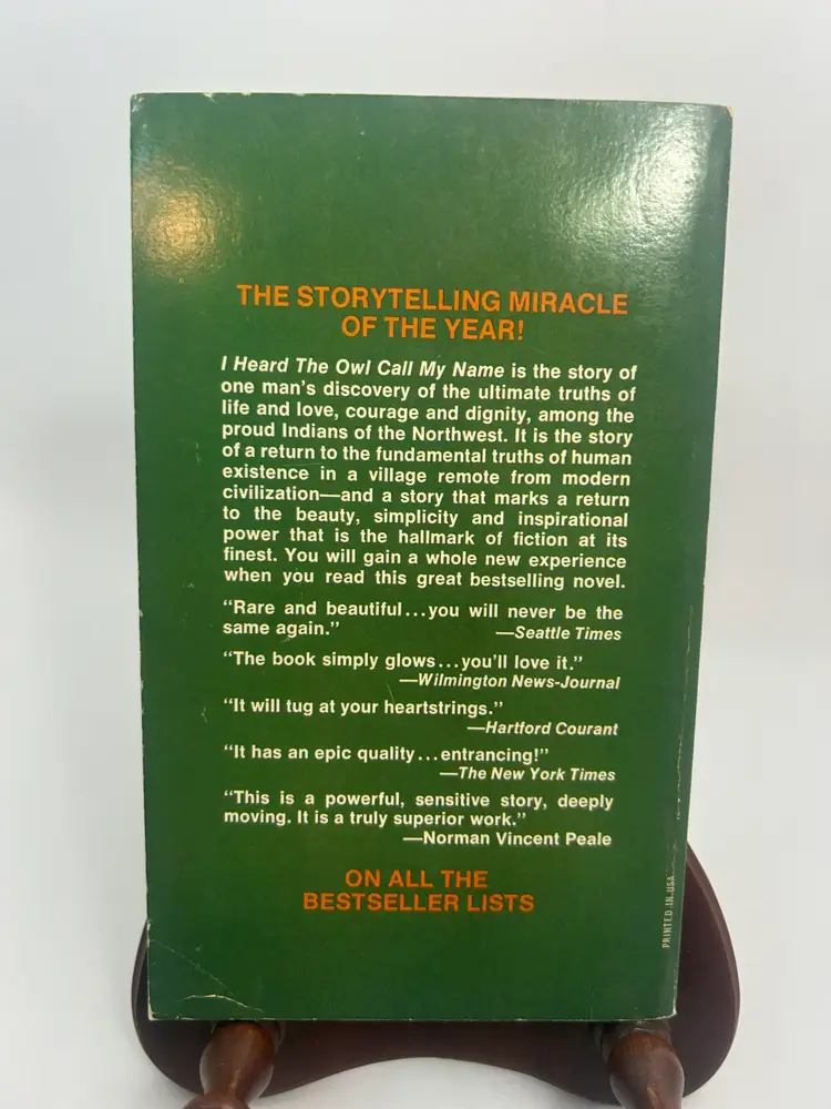 Vintage 'I Heard the Owl Call My Name' By Margaret Craven Paperback Dell Book 1979