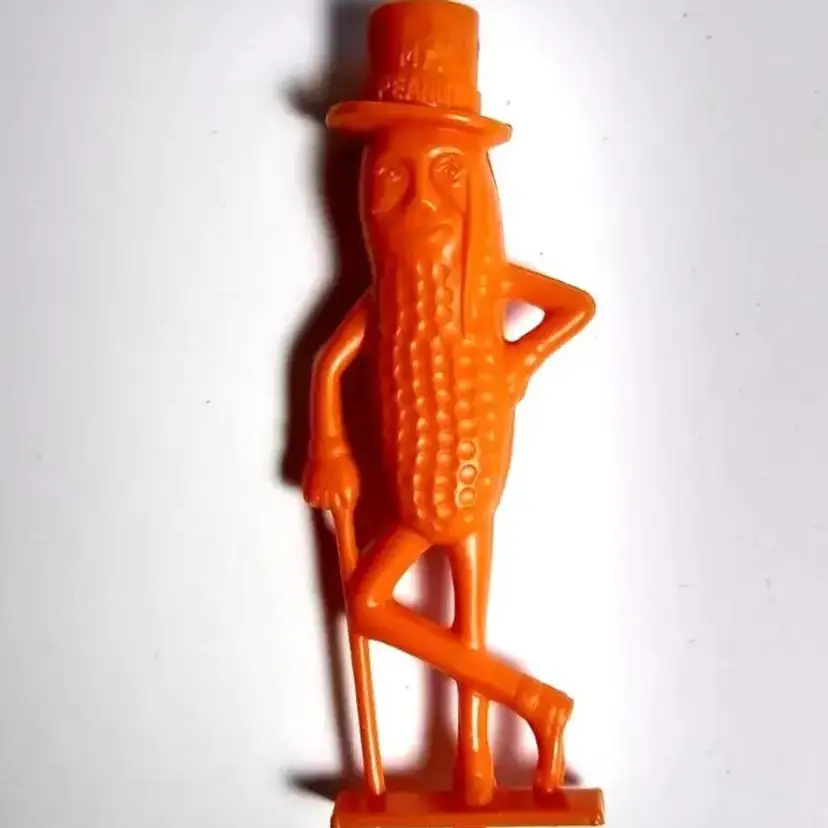 Planters Peanut Orange Toy Whistle Original Plastic Figure 1950s Vintage Retro