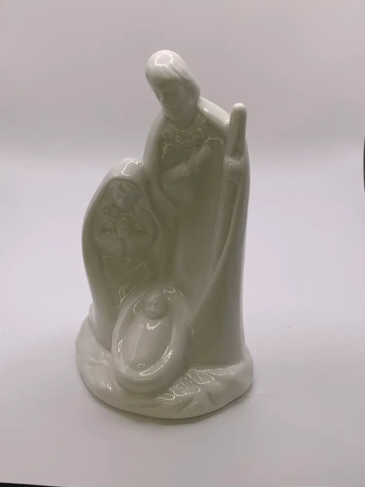 Vintage Holy Family Ceramic Statue