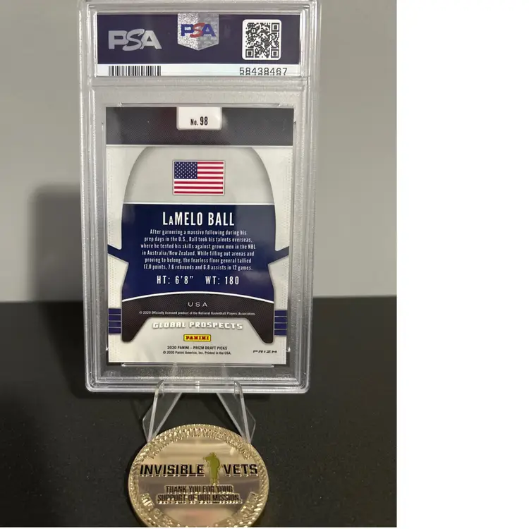 LAMELO BALL 2020 PANINI PRIZM DP PINK ICE RC PSA 10