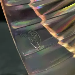 1998 Fenton Vintage Pink Carnival Glass Iridescent The Natalie Ballerina, HTF ~6.25” x 6.25” x 1.5”