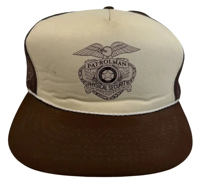 Vintage 1980’s Morton Thiokol Patrolman Physical Security Foam Trucker Snapback