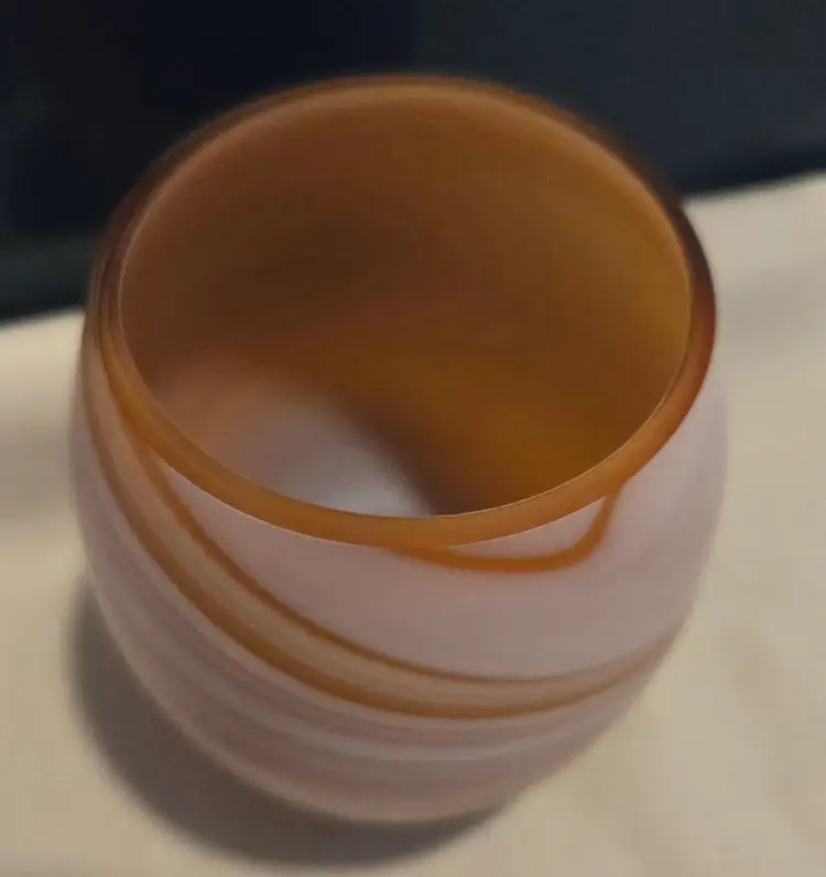 Vintage Swirled Agate Vase