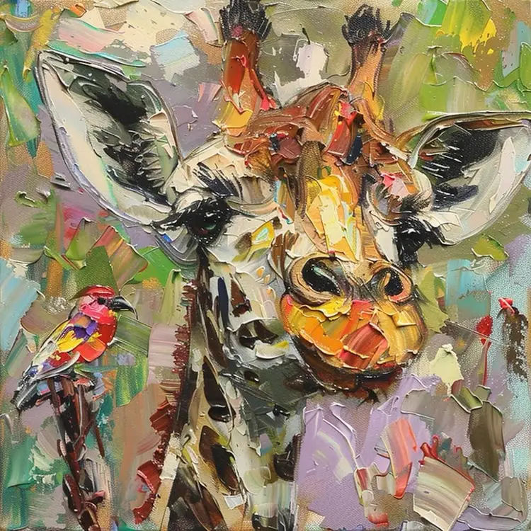 Giraffe By Kevin George - 8” x 8” Canvas Print