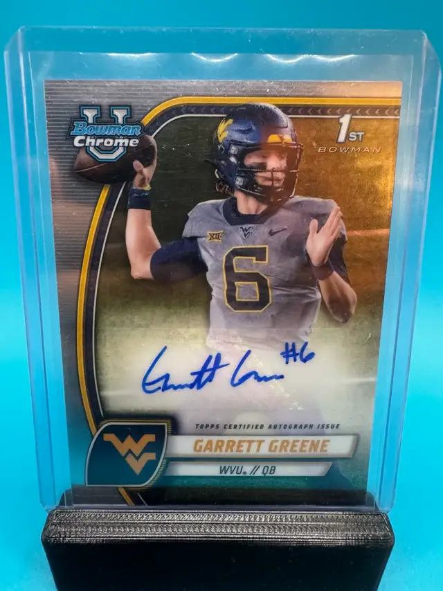 Garrett Greene 1st Bowman Chrome U Auto Tampa Bay Bucs