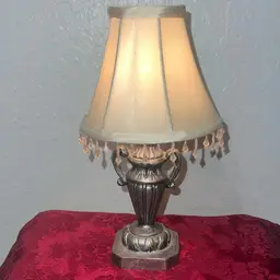 Mini Urn Lamp With Beaded Shade