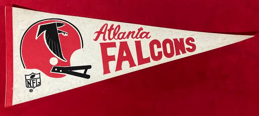 Vintage Early 1980’s Atlanta Falcons 29 inch NFL Football Pennant