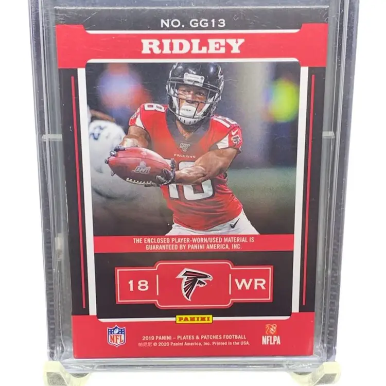 2019 Plates & Patches Calvin Ridley Player Worn/Used. Atlanta Falcons