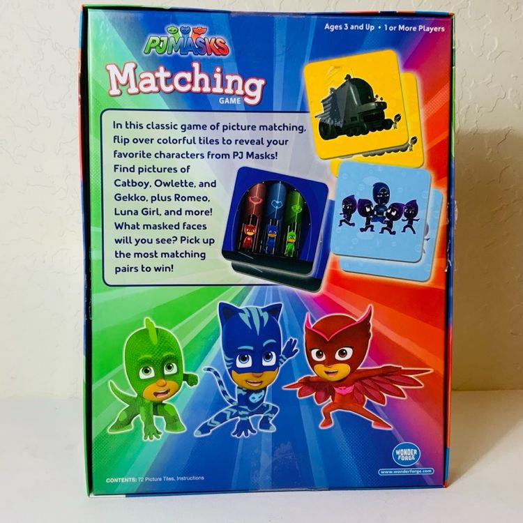 PJ Masks Matching Game Wonder For Ages 3+ A Fun Game Of Picture