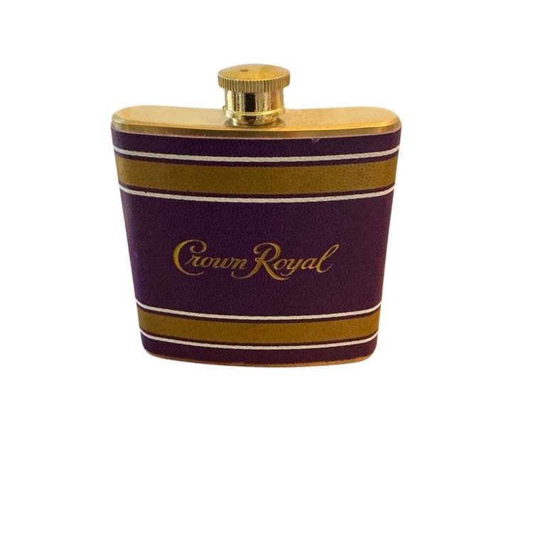 Royal Crown Leather Wrapped Flask