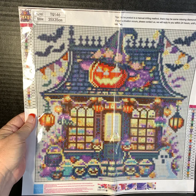 Jack-O-Lantern Ghost House Diamond Art Kit