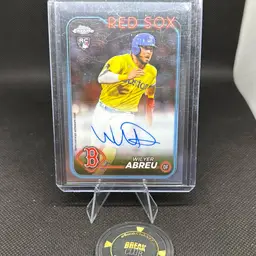 Wilyer Abreu 2024 Topps Chrome Auto RC Boston Red Sox