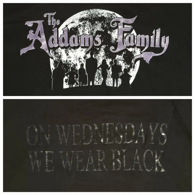 Addams Family Wednesday t-shirt wear black Large