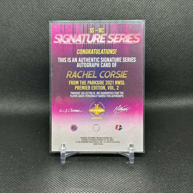Rachel Corsie Auto Blue Ink /250 Kansas City Current - 2021 Parkside Signature Series