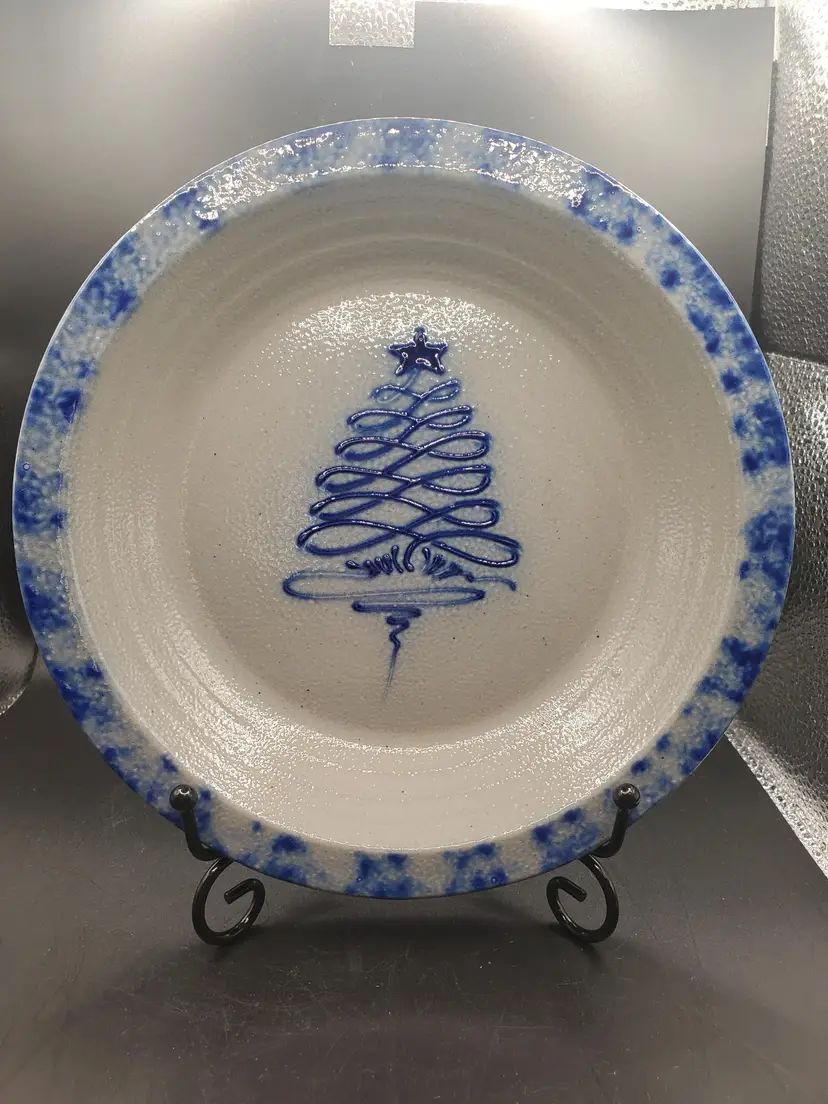 Eldreth Pottery Christmas Tree Plate