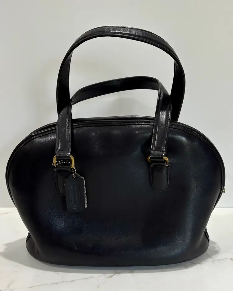 Vintage Coach 9958 Pelham Bag Glove Tanned Leather Handbag in Black VERY RARE!!