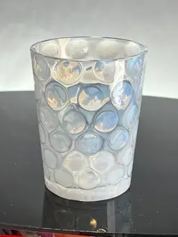 Fenton White Coin Dot Cup
