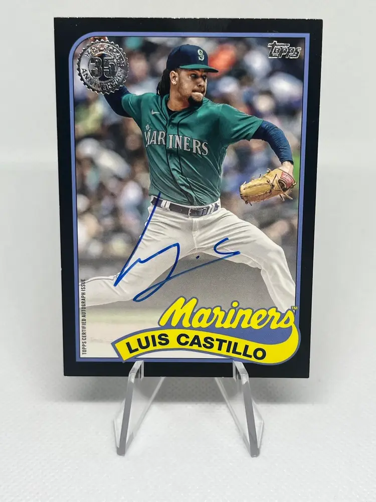 Luis Castillo - 2024 Topps 1989 Black /199 Auto - Seattle Mariners