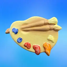 Goebel Paint Pallet Brooch  2” X 1 1/2”