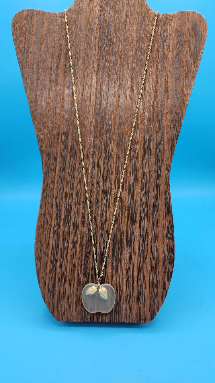 Avon 1970s Frosted Apple Necklace