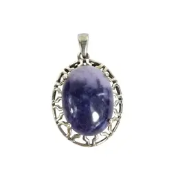 Beautiful Sterling Blue Moss Pendant