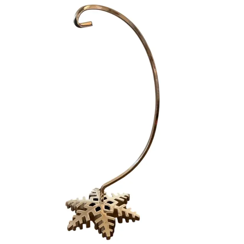 Silver Metal Snowflake Ornament Holder