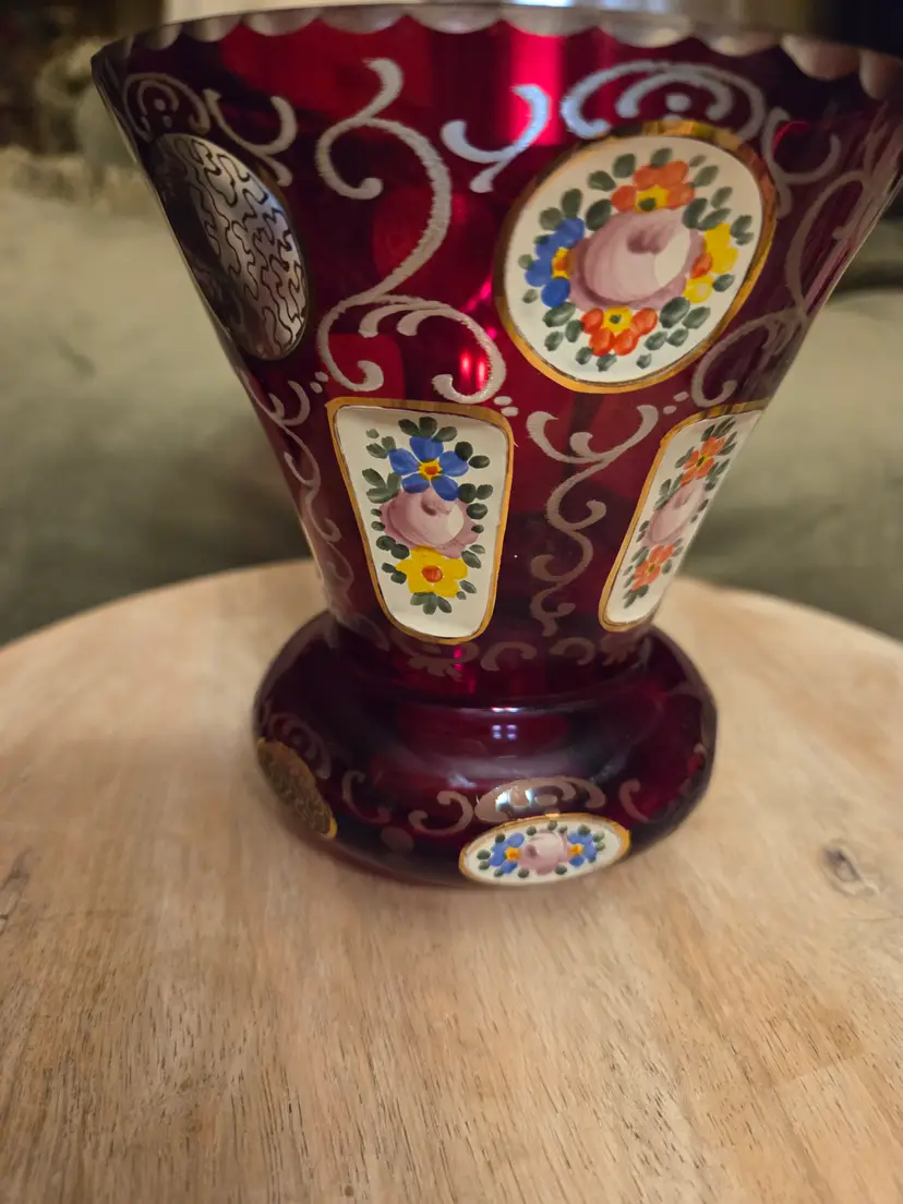 Beautiful Bohemian Glass Vase