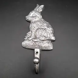 Aluminum Metal Bunny Rabbit Wall Hook