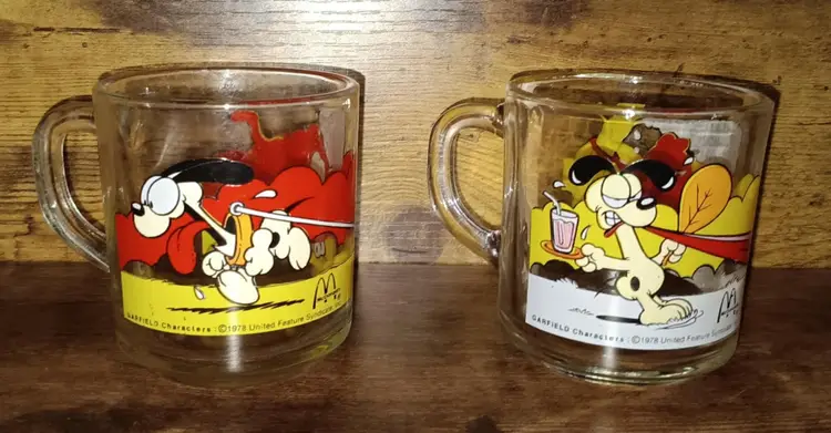 1978 McDonald’s Garfield Glass Coffee Cups