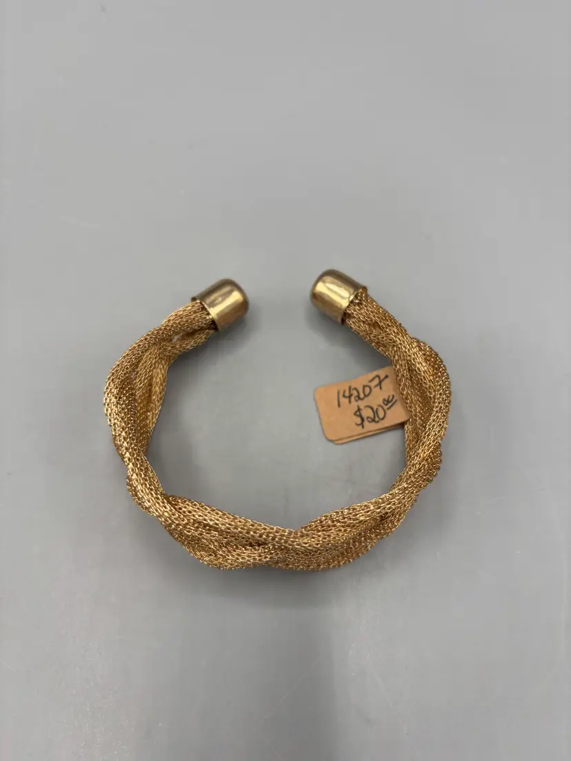 Gold tone Braid Cuff