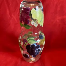 12. VTG Hand Painted Glass Tumble Up