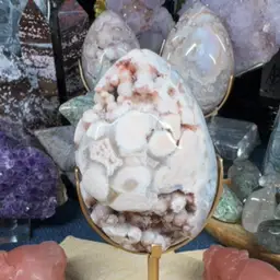 Pink Amethyst Egg W/ Custom Stand