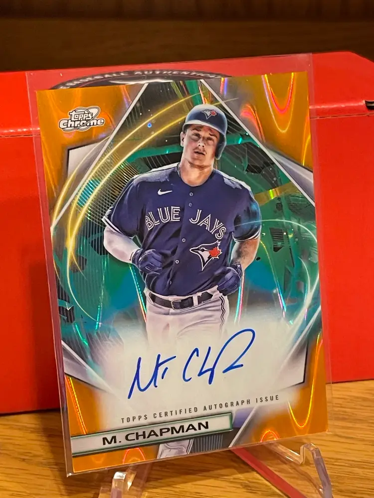 Matt Chapman 2022 Cosmic Chrome Orange Auto 15/25 CCA-MC - Toronto Blue Jays