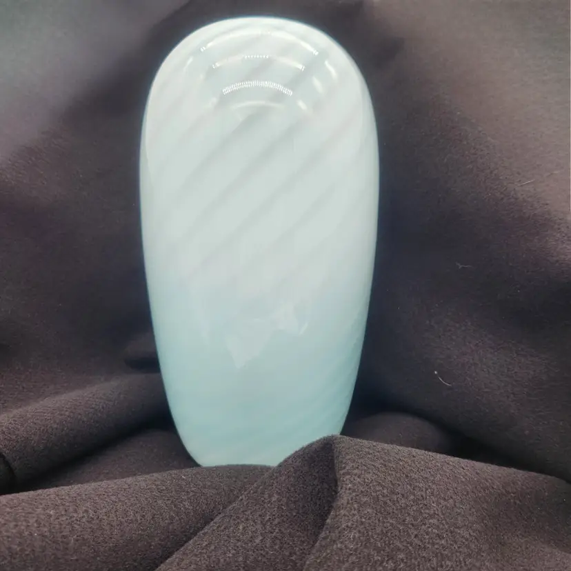 Salvadori Murano Made In Italy Large Blue & White Swirl White Interior Vetri Murano Vintage