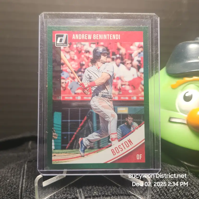 2018 Panini Donruss Holo Green - Andrew Benintendi Boston Red Sox