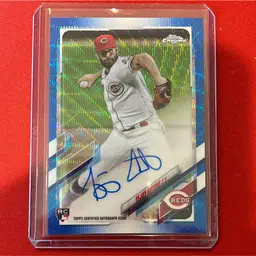 Tejay Antone 2023 Topps Chrome Blue Wave Refractor Auto 025/150 Cincinnati Reds
