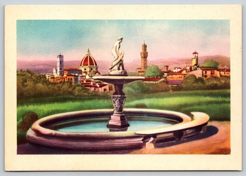 Postcard Florence from the Boboli Gardens Florence Italy Art Card