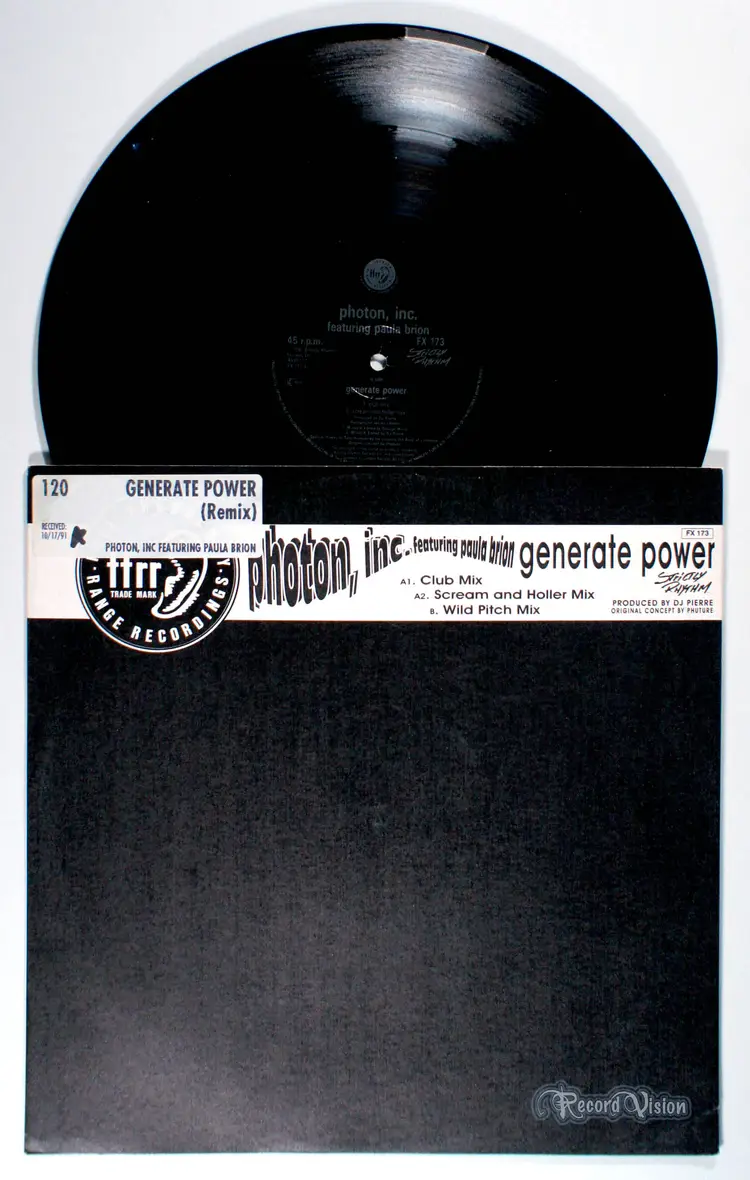 Photon Inc - Generate Power (12" Single) (1991) Vinyl 12" Single • Paula Brion