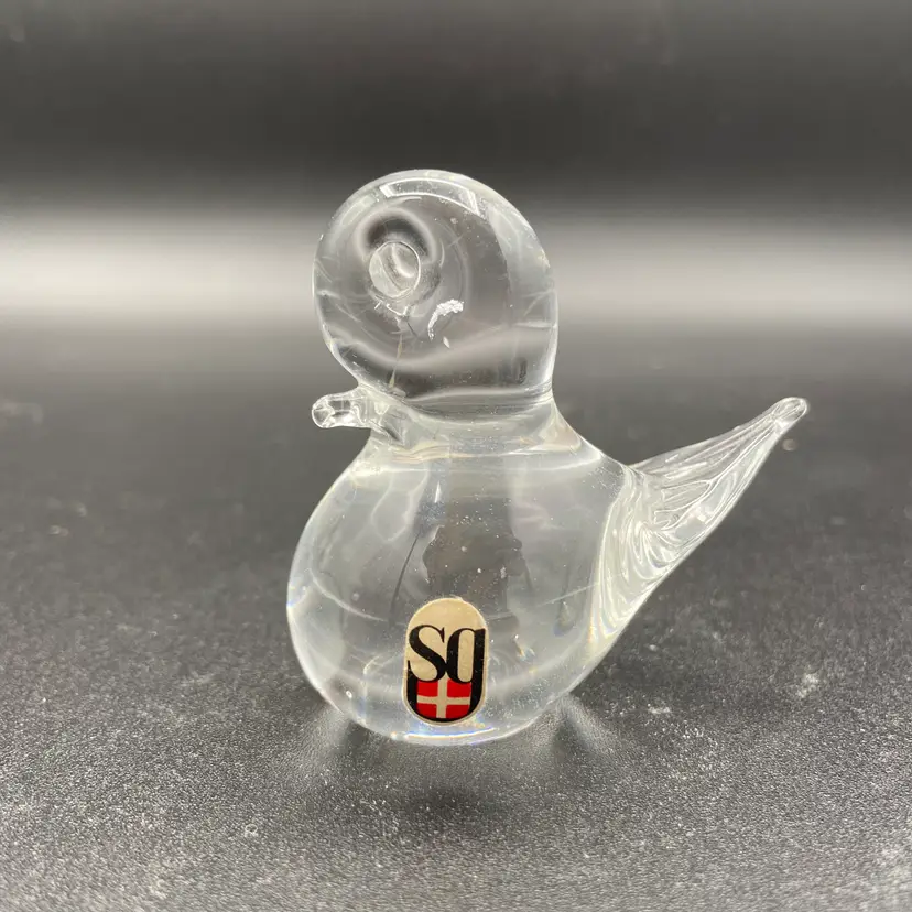 Clear Swedish glass bird