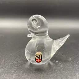 Clear Swedish glass bird