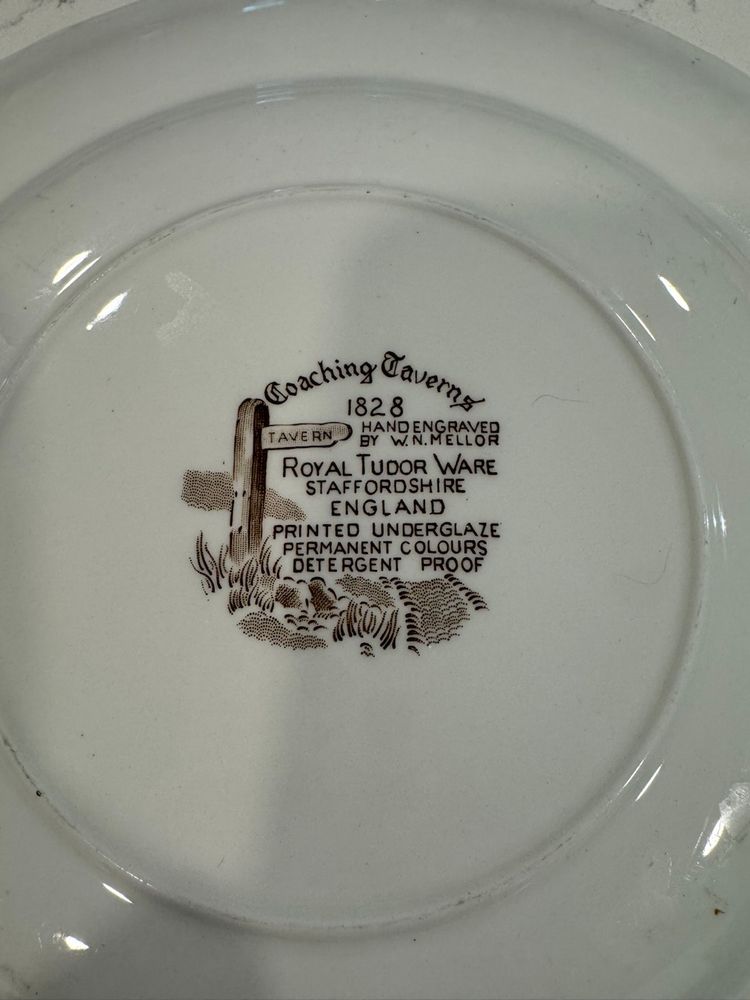 Vintage Royal Tudor Ware Coaching Taverns Decorative Plate