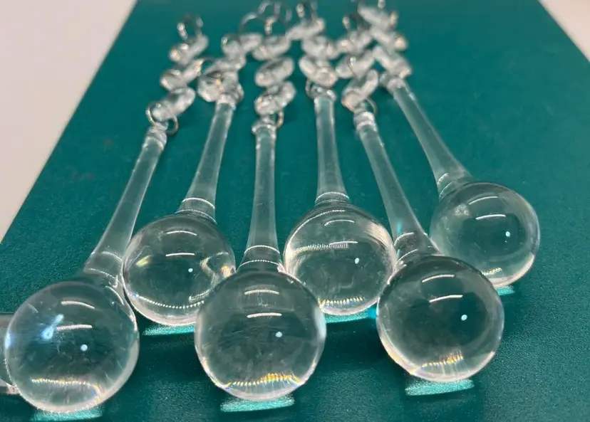 Glass ‘Raindrop’ Triple Bauble Qty 6