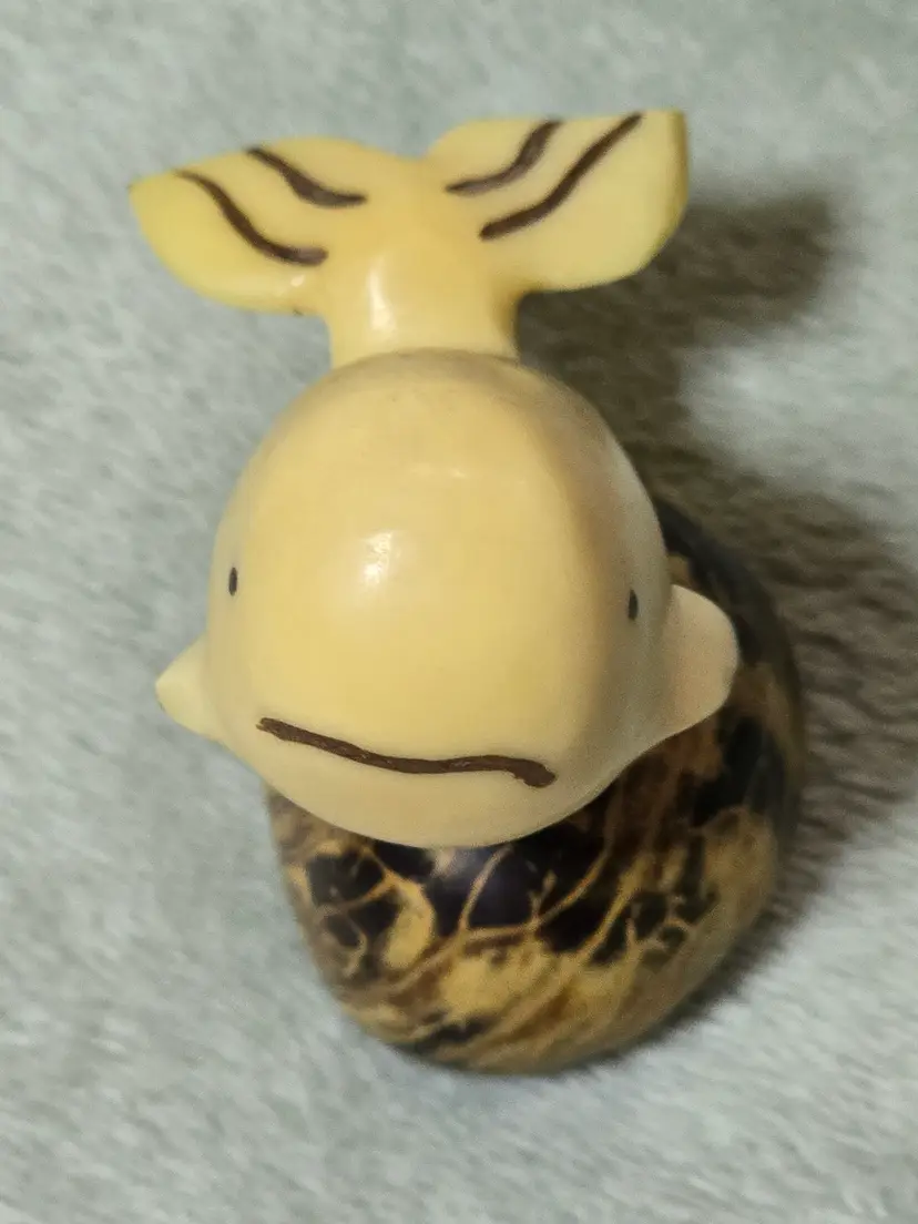 Whale Tagua Nut Carving