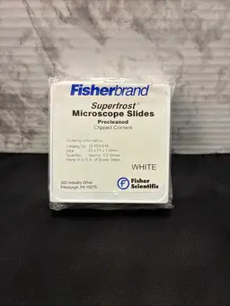 Fisherbrand Superfrost Microscope Slides White 12-550-016 25x75x1mm Swiss Glass