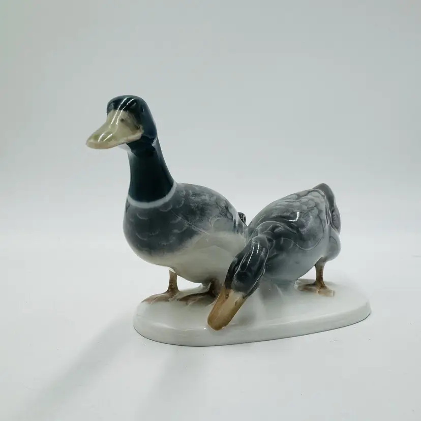 Rosenthal Porcelain Germany Himmelstoss ducks figurine 3in x 6in Vintage 