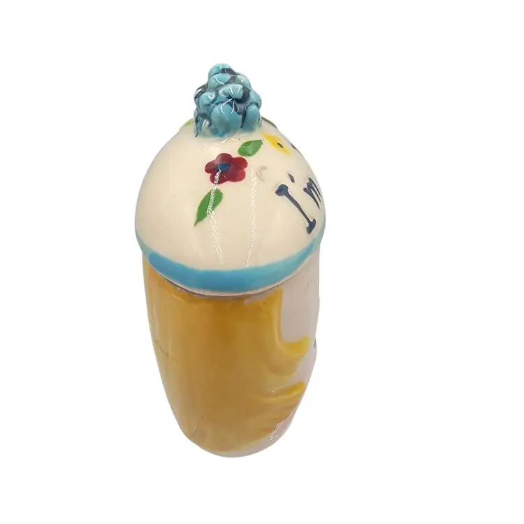 1940s Im Jelly Anthropomorphic Ceramic Condiment Jar With Lid