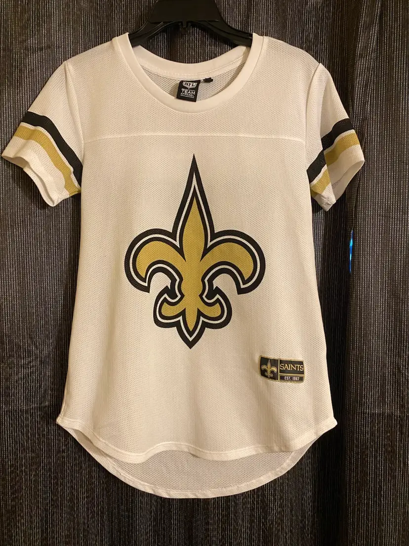 NFL New Orleans Saints Women's Size Small White Est. 1967 Jersey