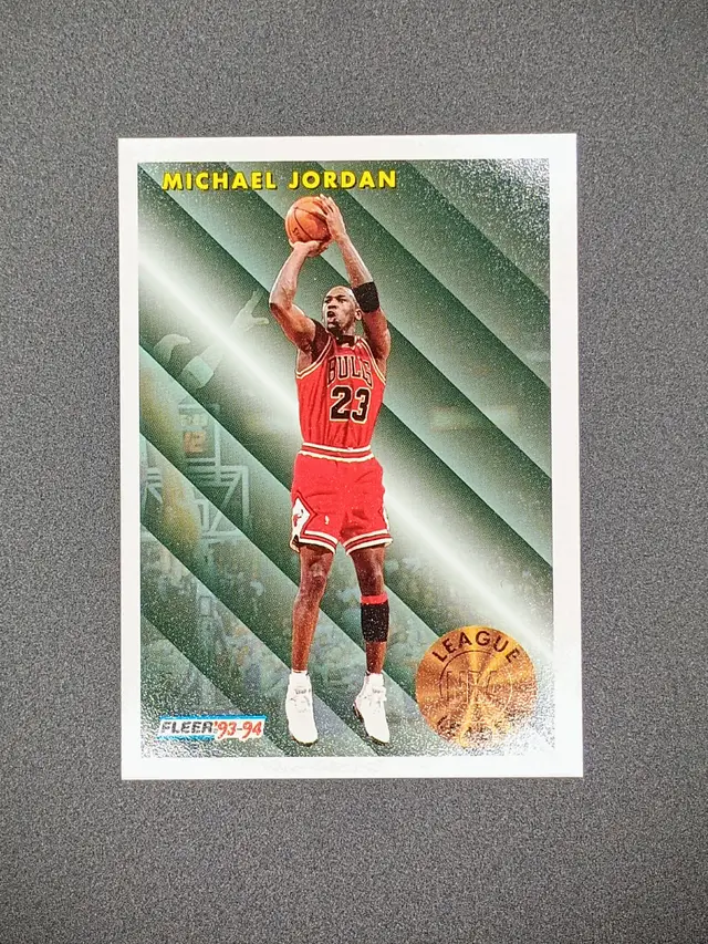 Michael Jordan 93-94 Fleer NBA League Leader Chicago Bulls Card #224